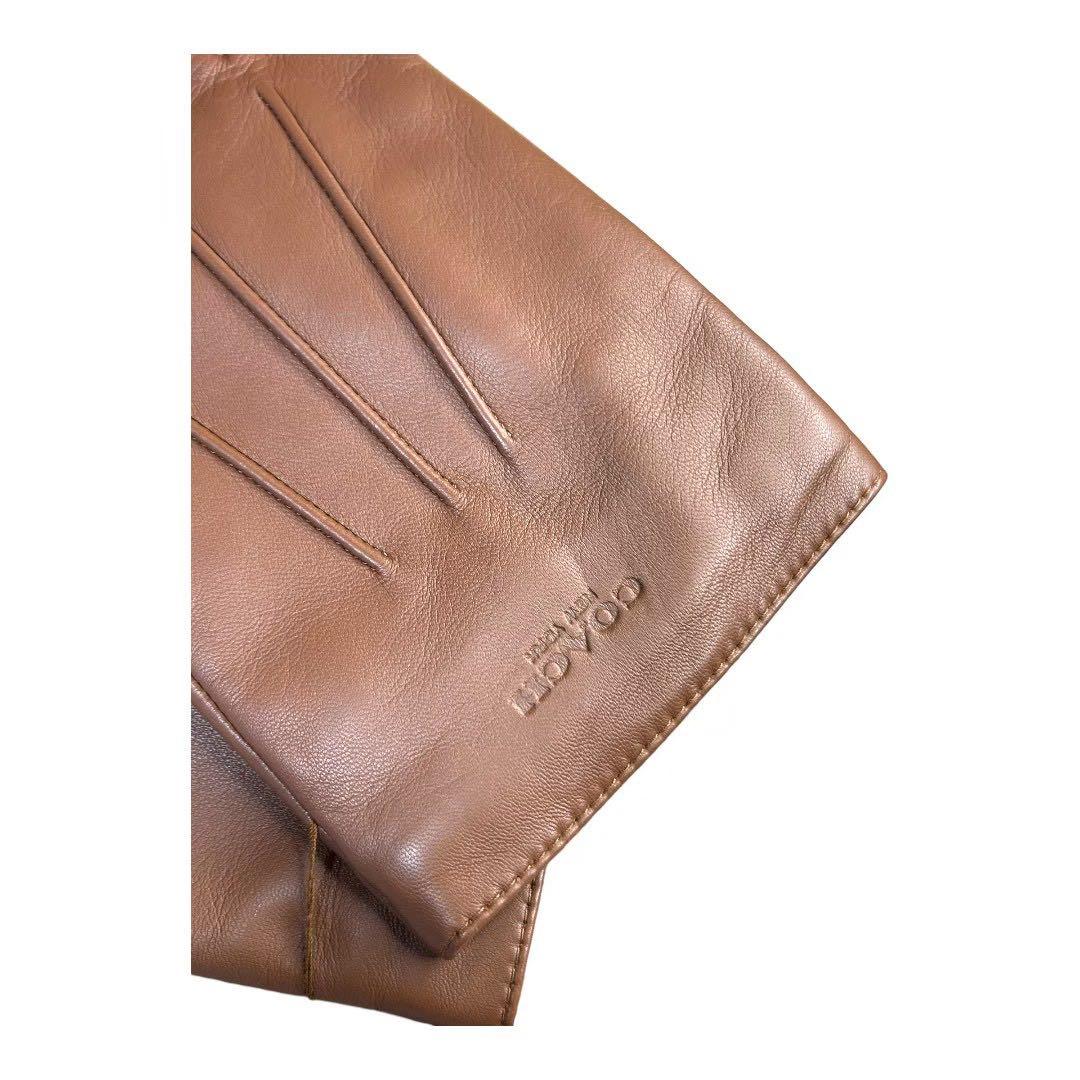 新品＊正規品 COACH コーチ 手袋 シープ レザー ウール ブラウン S