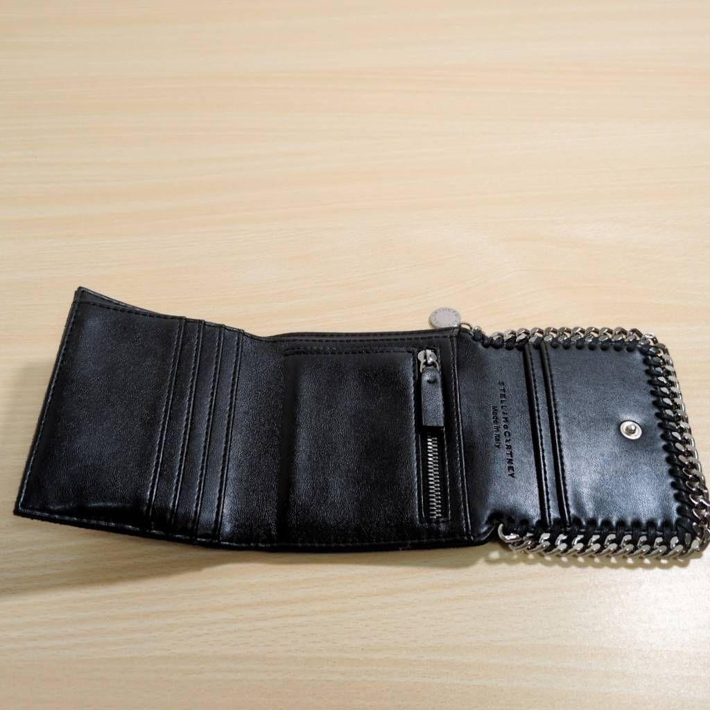 ☆おうか☆様　ステラマッカートニー ファラベラ レザー 三つ折り財布 黒