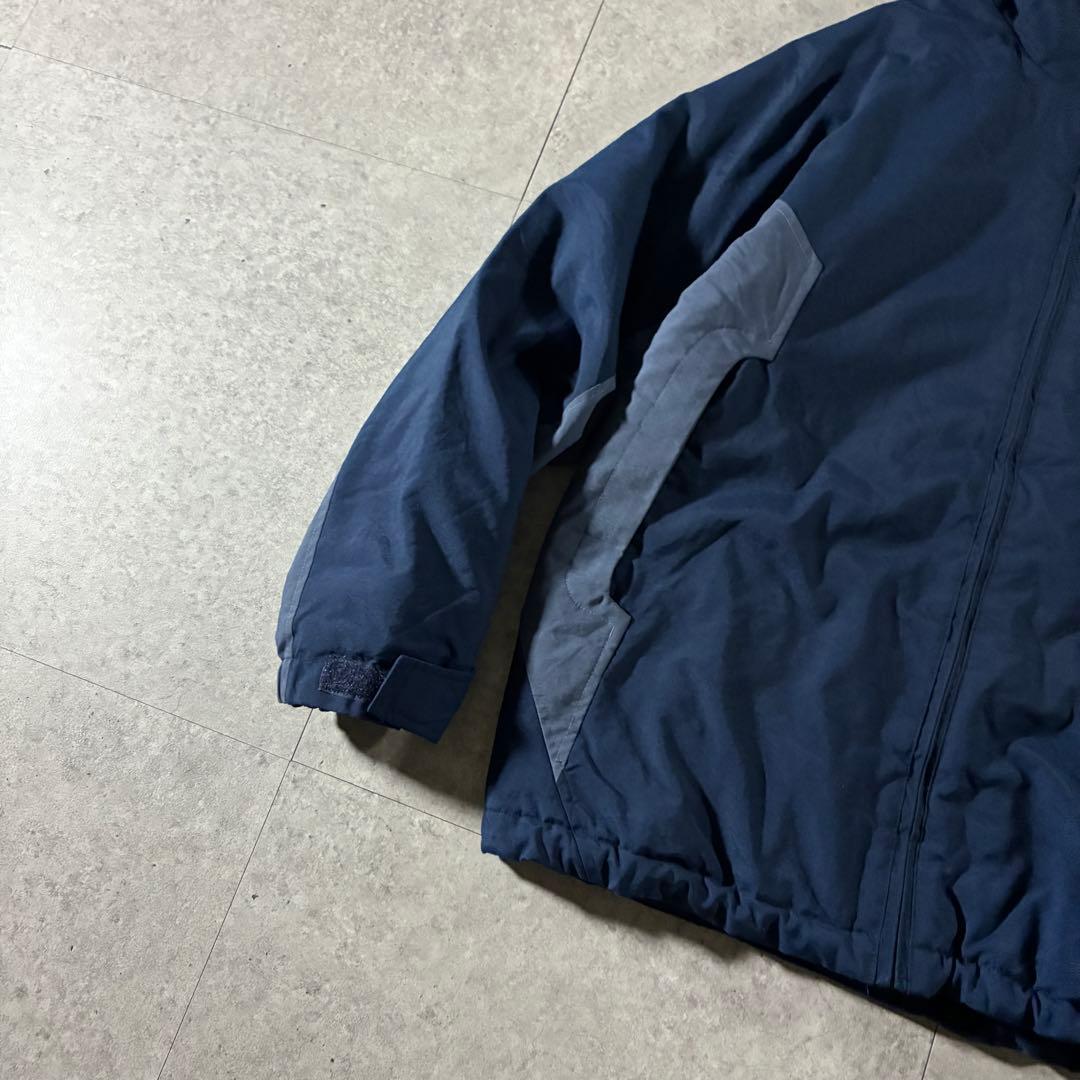 00s NIKE中綿ウォームアップジャケット刺繍ロゴドローコードビッグスウッシュ