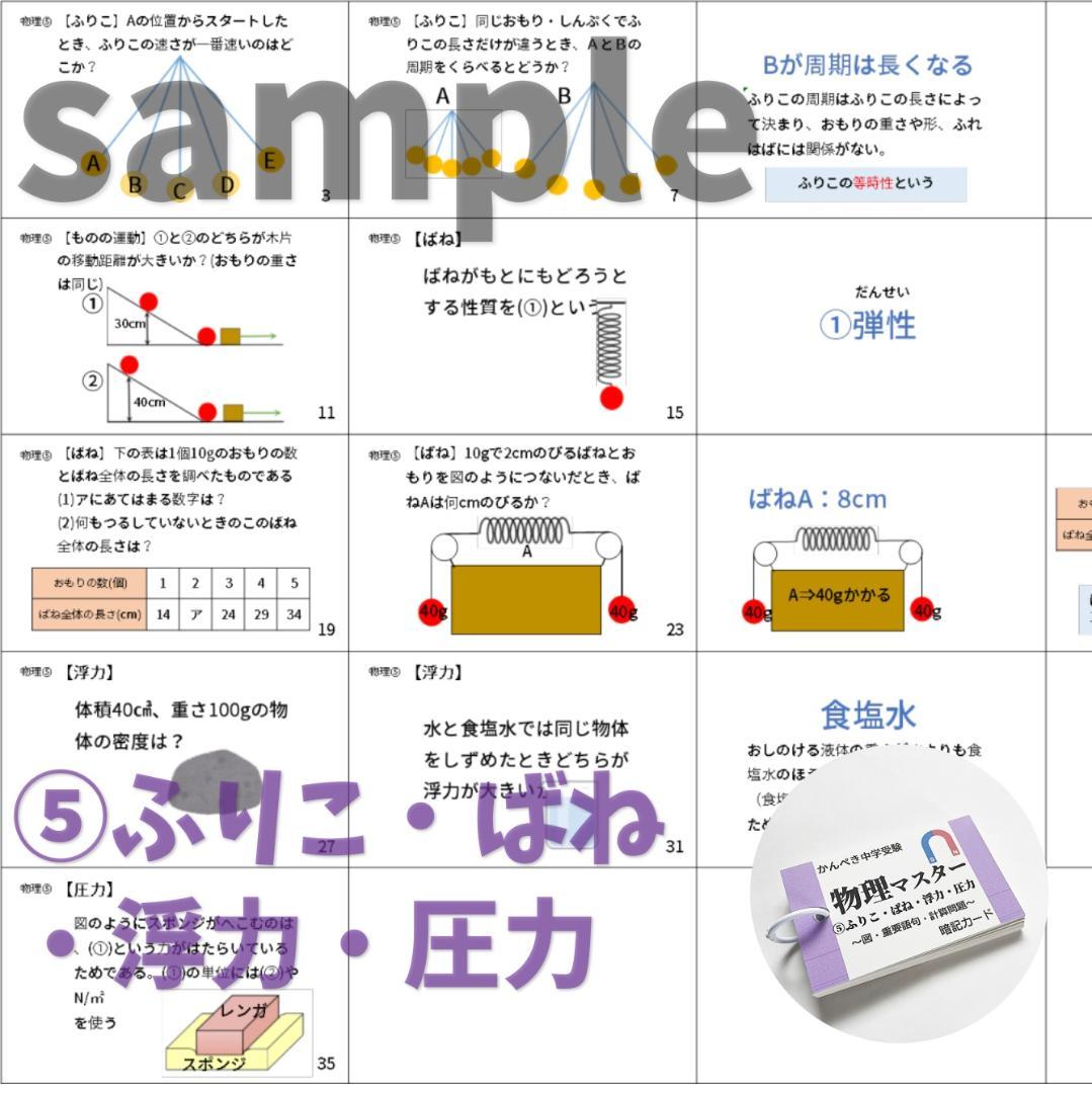 中学入試理科　生物・化学・地学・物理マスターセット　学習教材　入試対策【074】