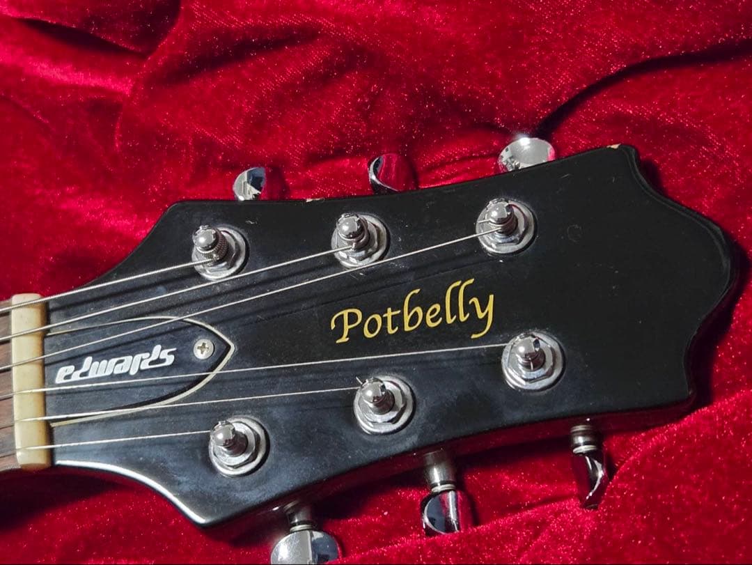ギター EdwardsE-PO-100D PotbellySeeThru Blue
