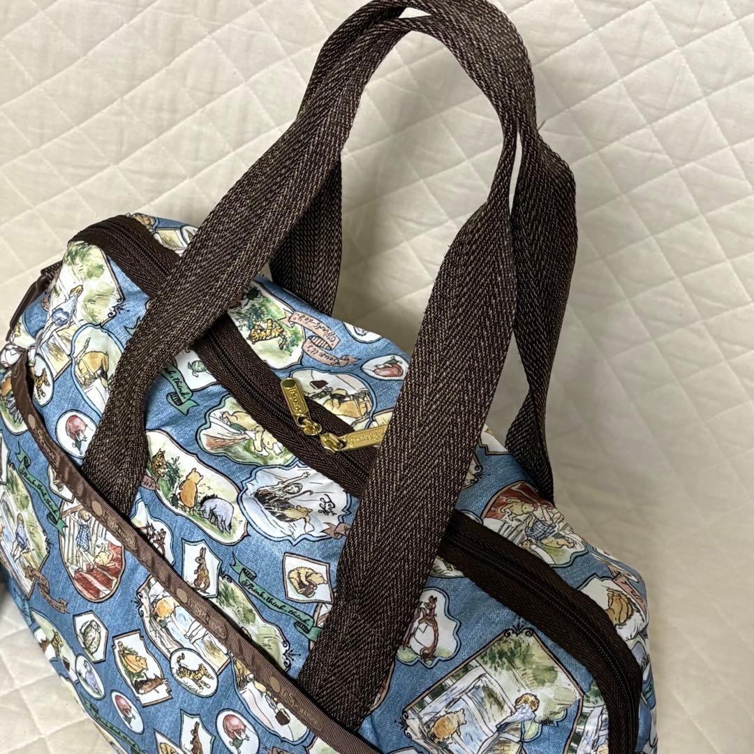 【美品】レスポートサック　クラシックプーデニム　ボストンバッグ　キャリーオン仕様