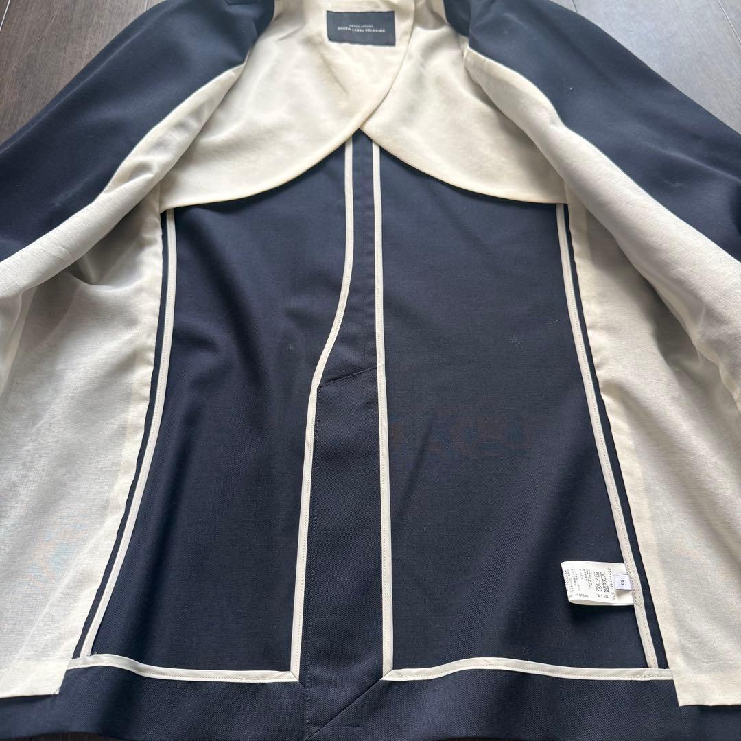 美品✨greenlabelrelaxing ダブルブレスト 紺ブレ　金ボタン 春