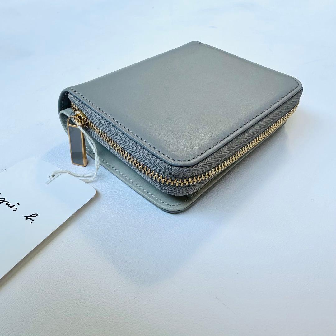 アニエスベー　agnès b. グレー 二つ折り財布