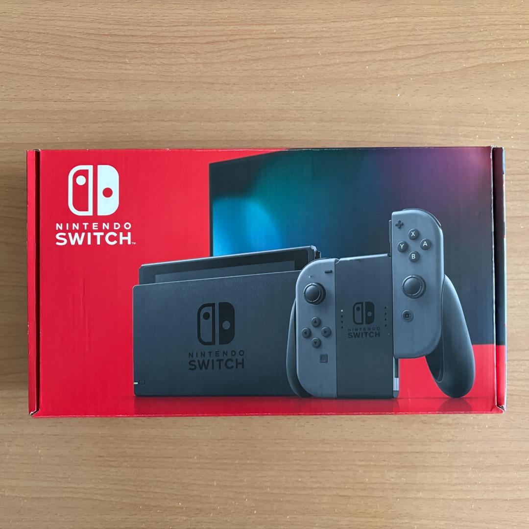 Nintendo Switch 本体 Joy-Conグレー 美品 ストラップ欠品