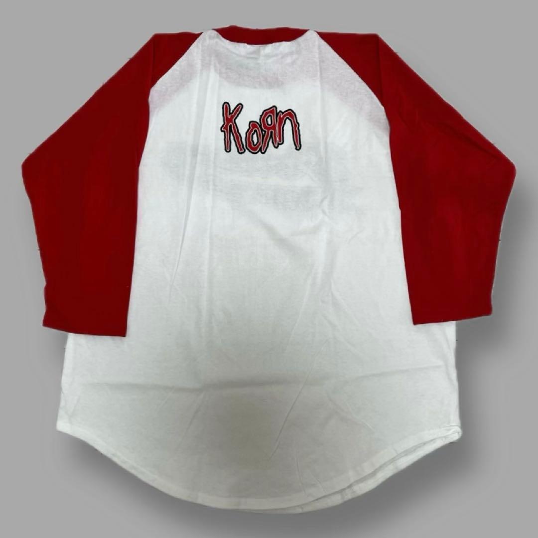 90s KORN コーン ラグラン Tシャツ ベースボールシャツ 七分丈 ロンT
