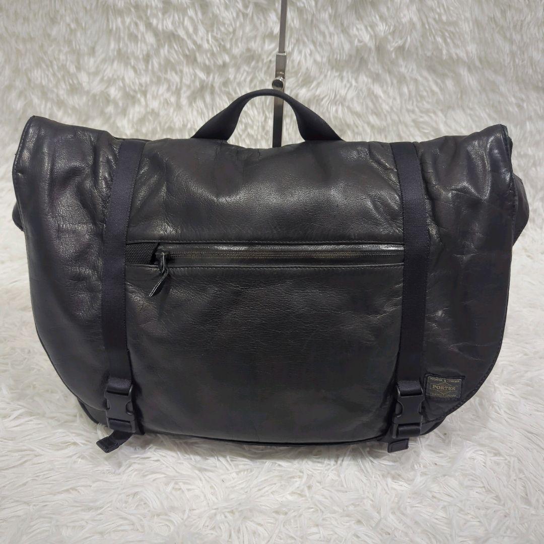 PORTER ALOOF メッセンジャーバッグ ソフトレザー 定価52800円