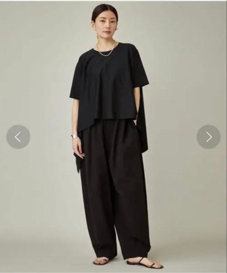 新品☆Curensology(カレンソロジー)/イレギュラーヘムTEE☆黒F