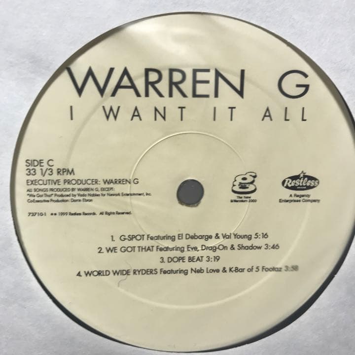 WARREN G/ウォーレンG/I WANT IT ALL US LP org