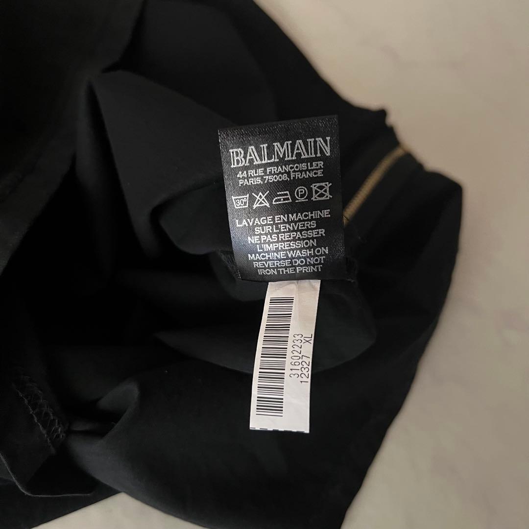 BALMAN Tシャツ XLサイズ 黒 ブラック サイドジップ 近年 現行モデル