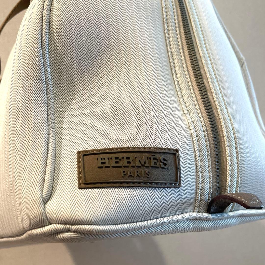 レアHERMES サックシアンボストンショルダー　ドッグキャリーバッグエトゥープ