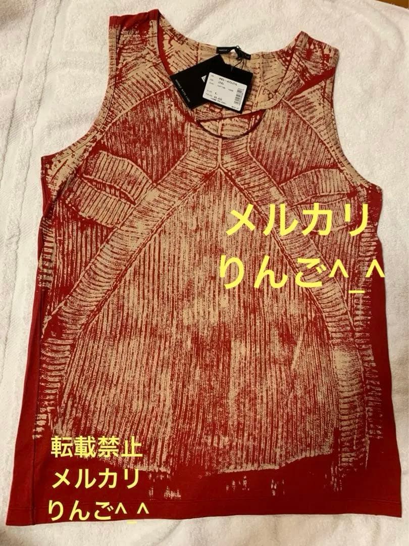 希少❗️新品未使用タグ付き❗️マリテフランソワジルボーデザインメンズタンクトップ　赤
