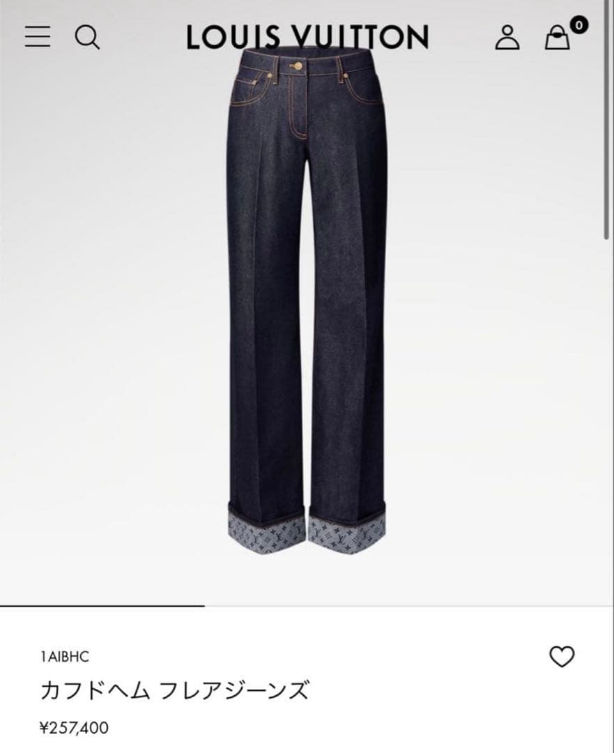 LOUIS VUITTON デニム パンツ モノグラム 34 新品タグ付き