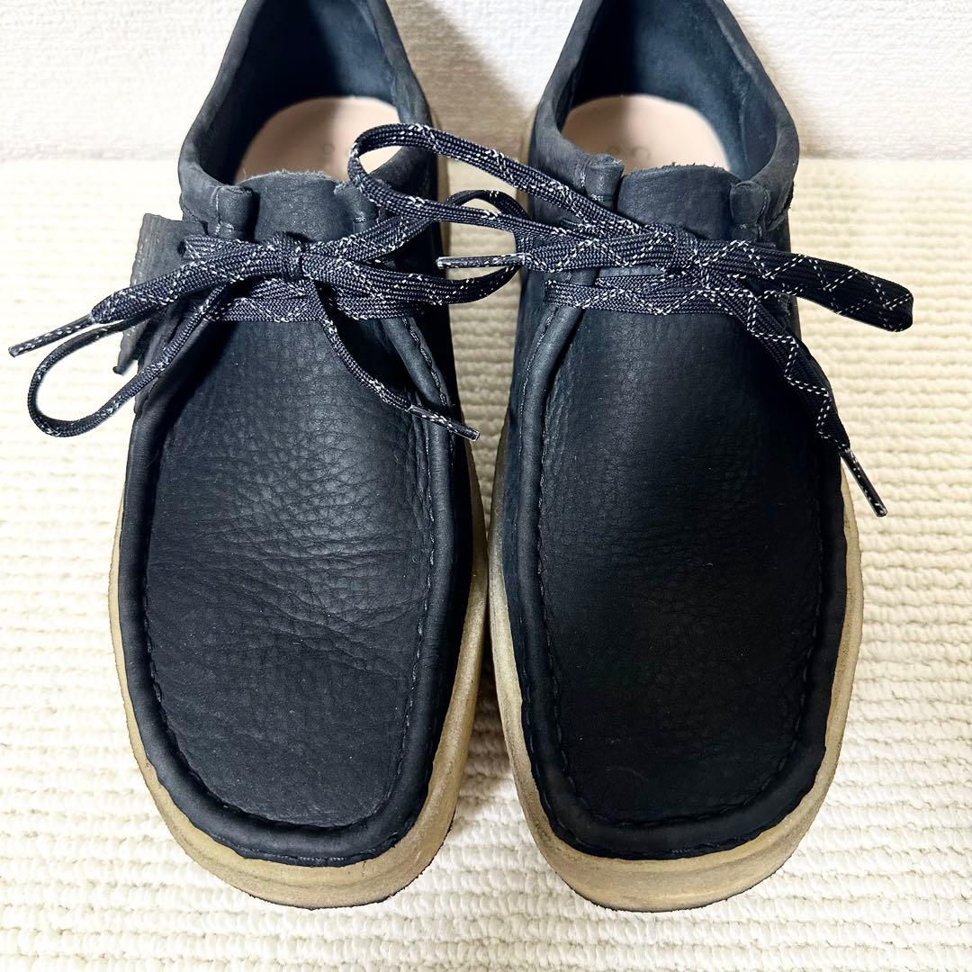 クラークス ワラビーカップ モカシンシューズ ブラック レザー 本革 ヌバック