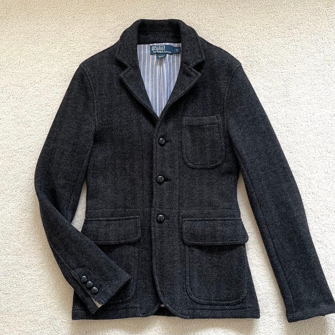 【希少】Ralph Lauren/ヘリンボーン/上質圧縮ウールニット(S)