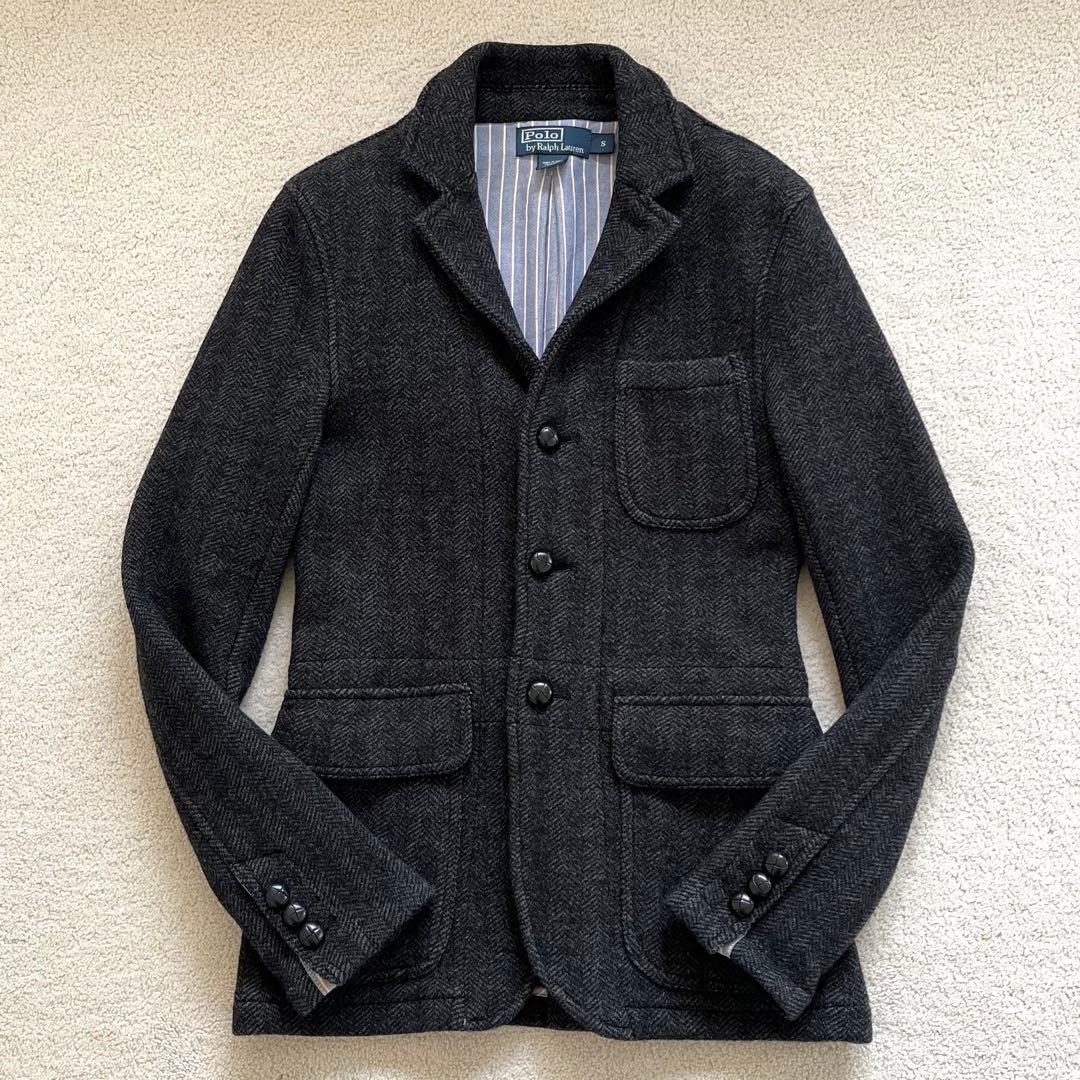 【希少】Ralph Lauren/ヘリンボーン/上質圧縮ウールニット(S)
