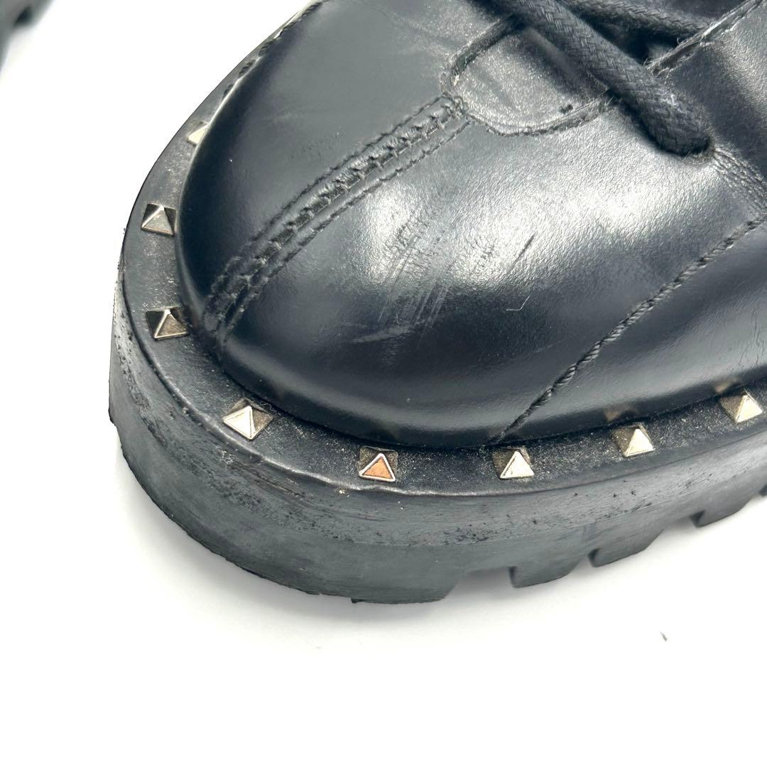 VALENTINO ブーツ ロックスタッズ レディース 23.5cm