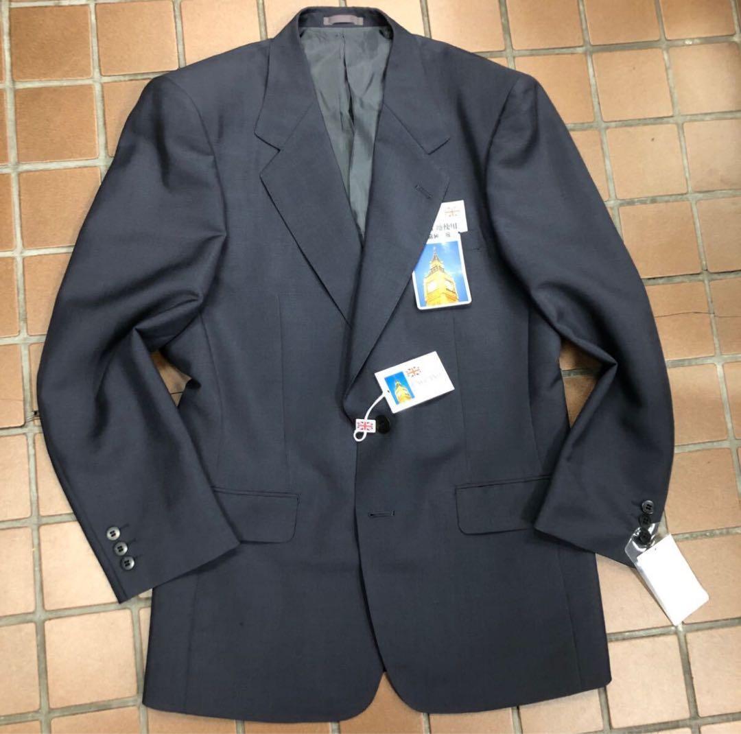 新品 A6 L 英国製生地 シングルスーツ グレー メンズスーツ セットアップ