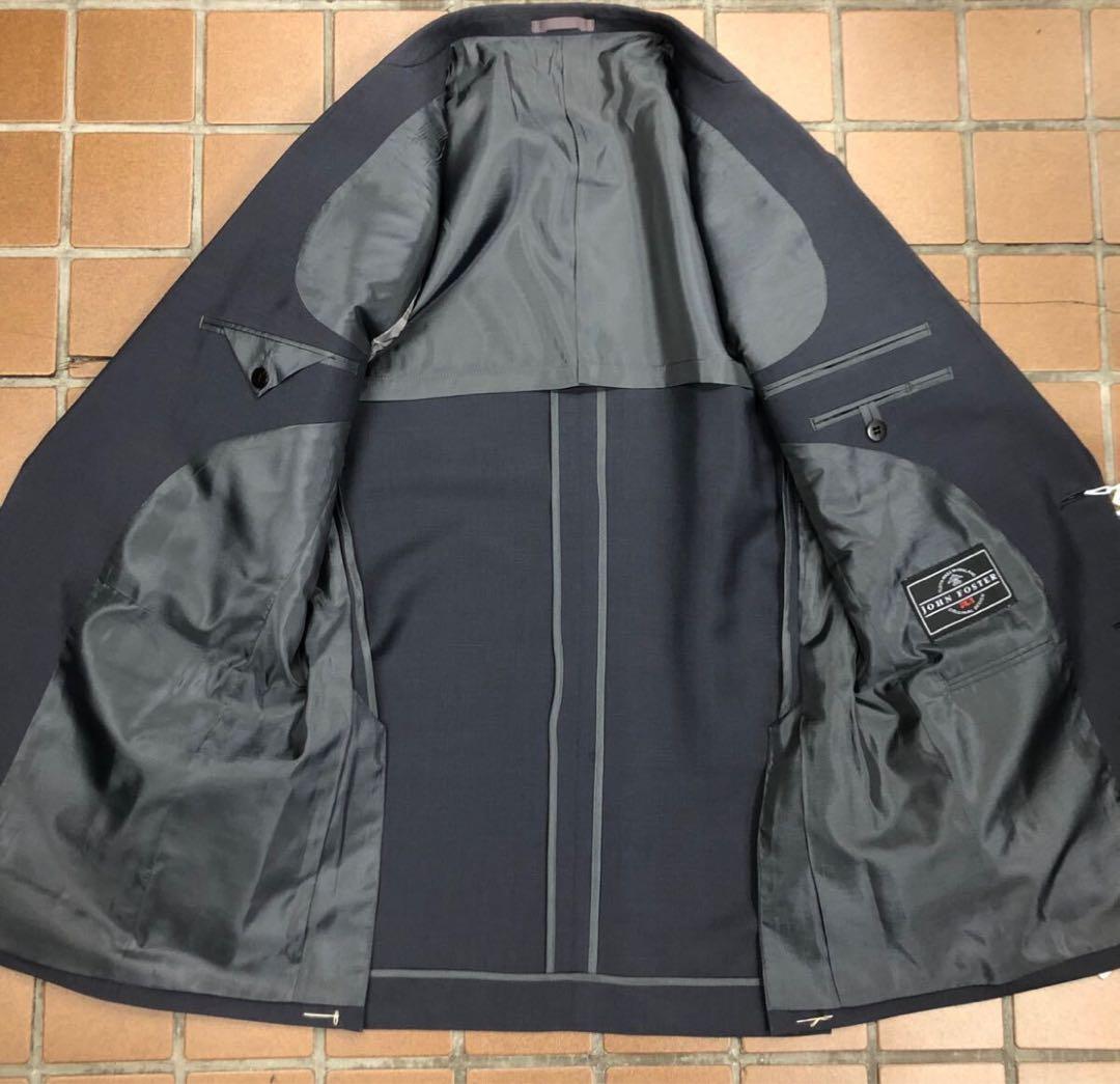 新品 A6 L 英国製生地 シングルスーツ グレー メンズスーツ セットアップ