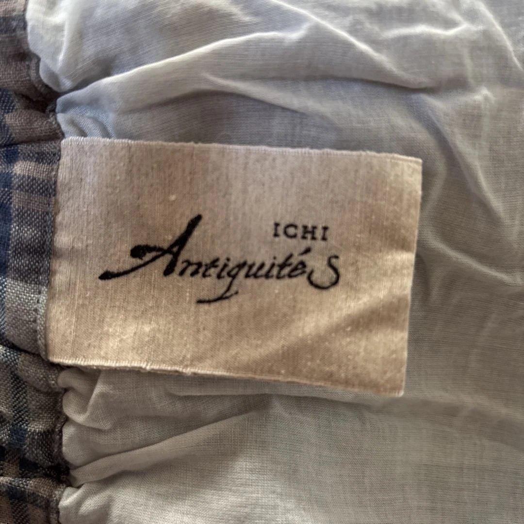 ボ*ン様 春色⭐︎美品ICHI Antiquites チェックリネンスカートロン