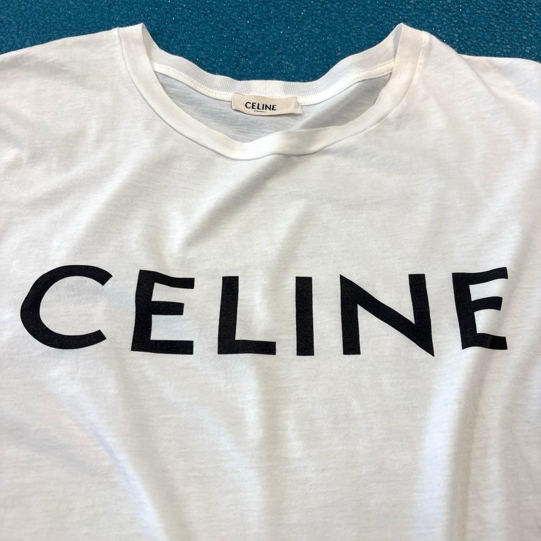【レディースM】CELINE　セリーヌ　半袖　カットソー　Tシャツ　 ホワイト