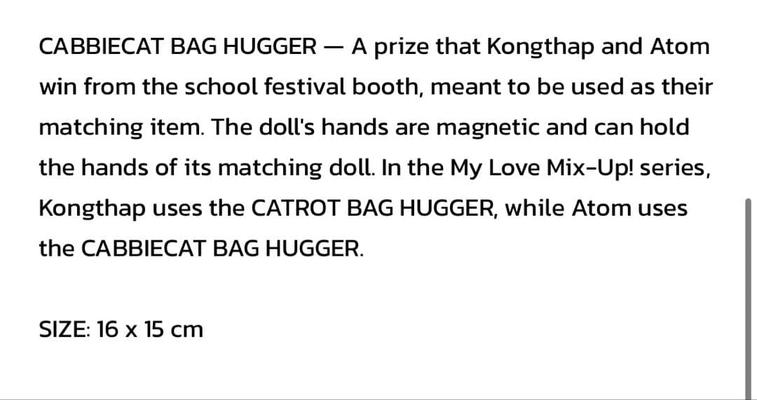その他 GeminiFourth CABBIECAT BAG HUGGER GMMTV