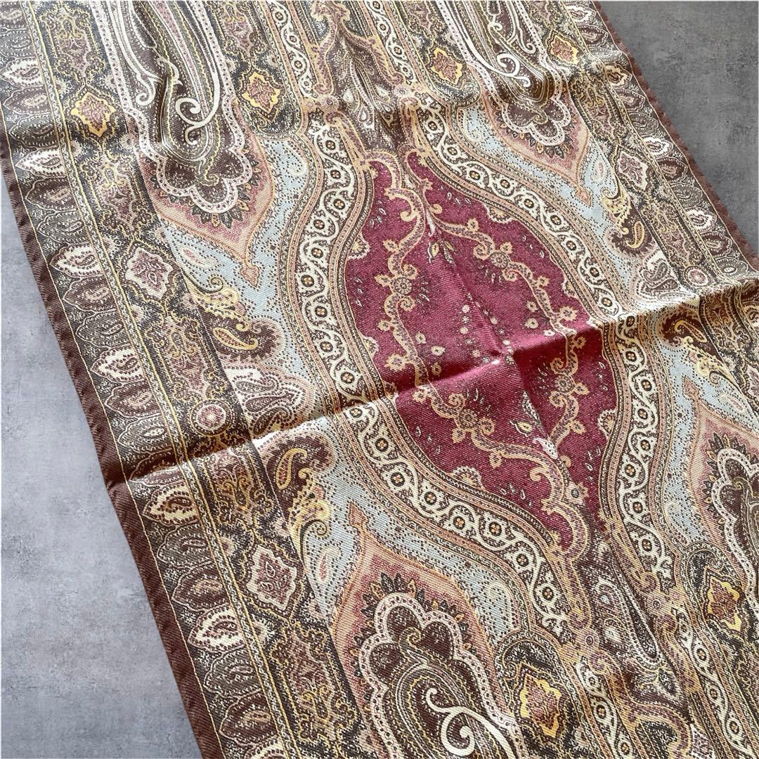 ☆極美品☆ETRO エトロ　ストール マフラー　シルク混　ペイズリー　イタリア製