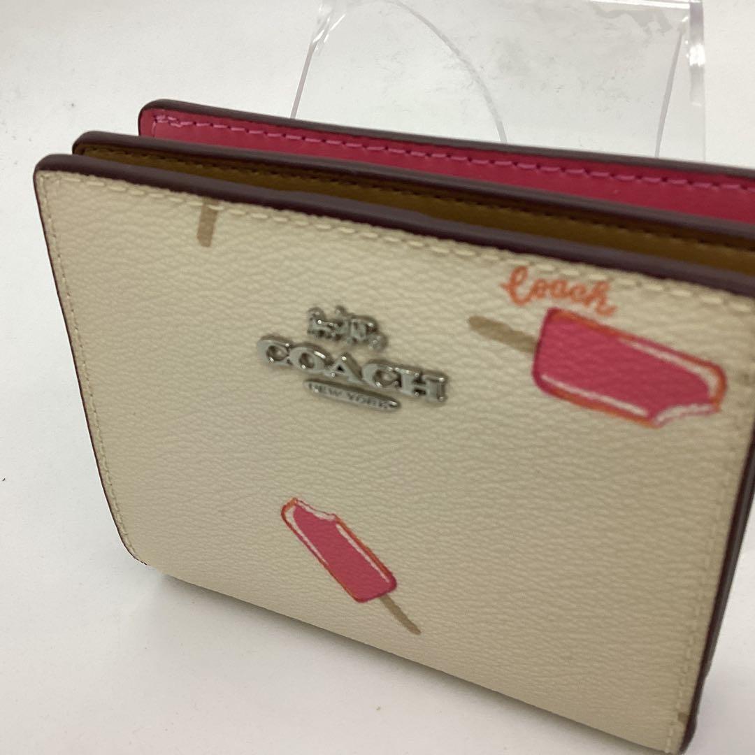 セール　COACH アイス　ポップ柄 二つ折り　コンパクト財布