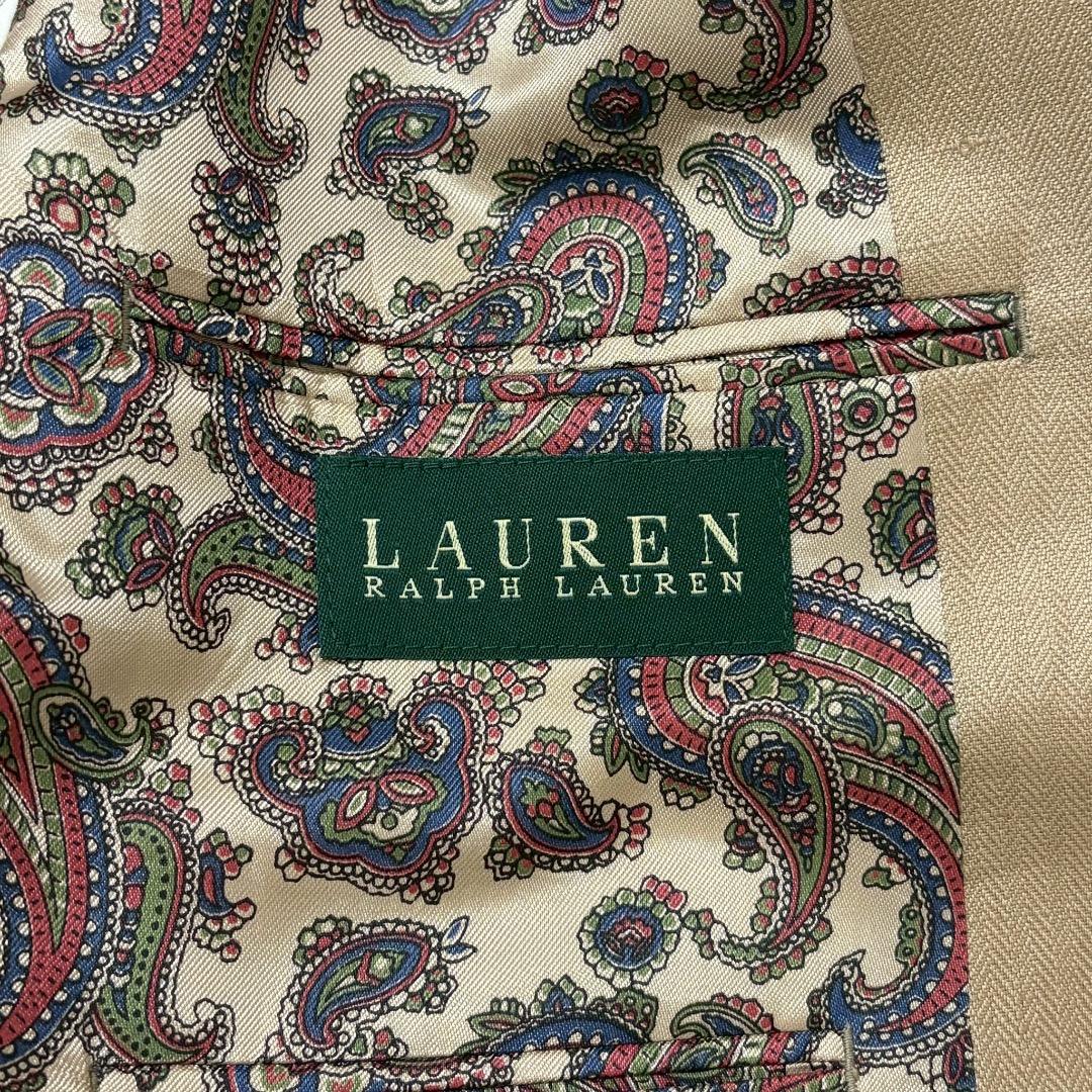 ◎美品 ローレンラルフローレン 希少デザイン ペイズリー 高級生地 春夏 麻混