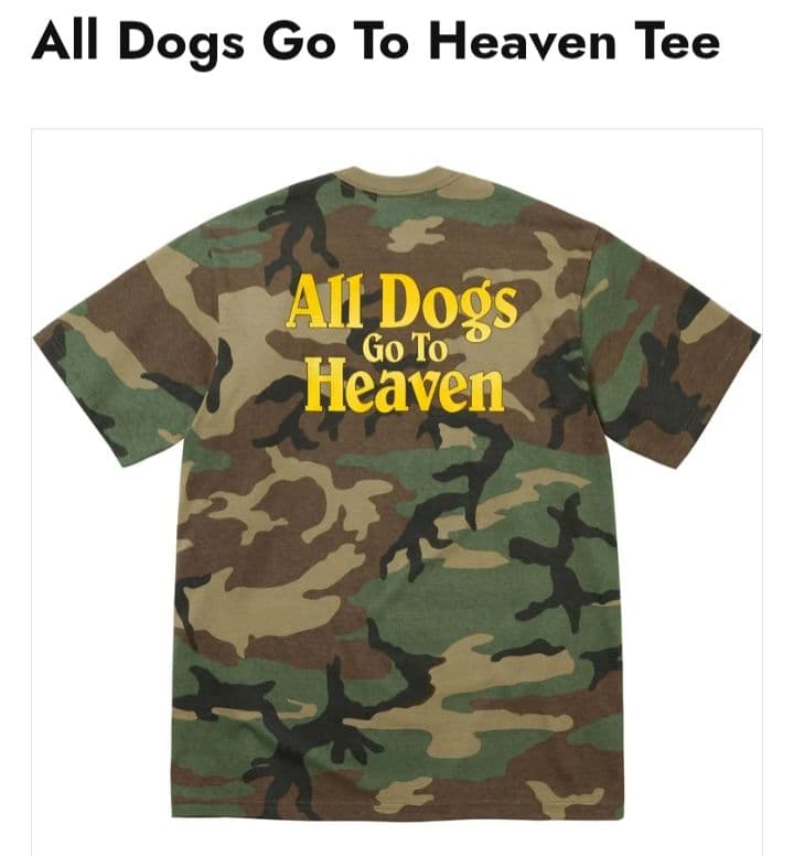 All Dogs Go To Heaven Tee (M) カモ柄