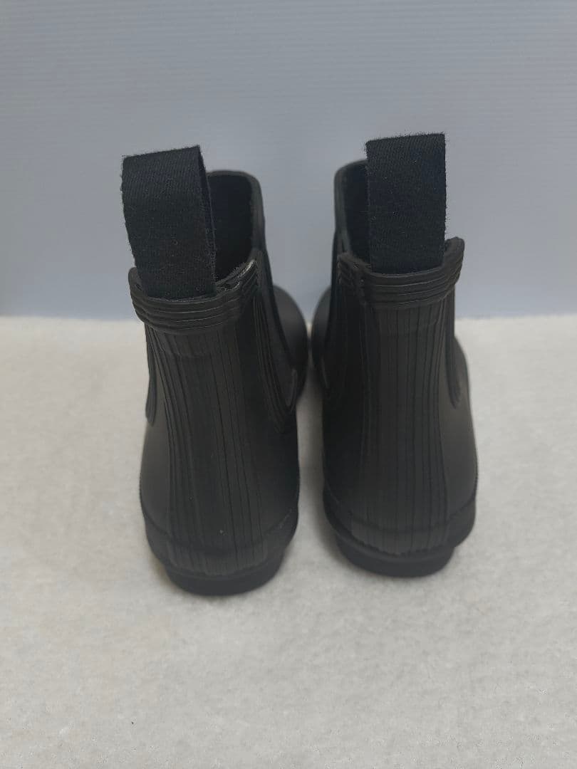 HUNTER ハンター　レインブーツ チェルシー ショート 黒 23cm前後