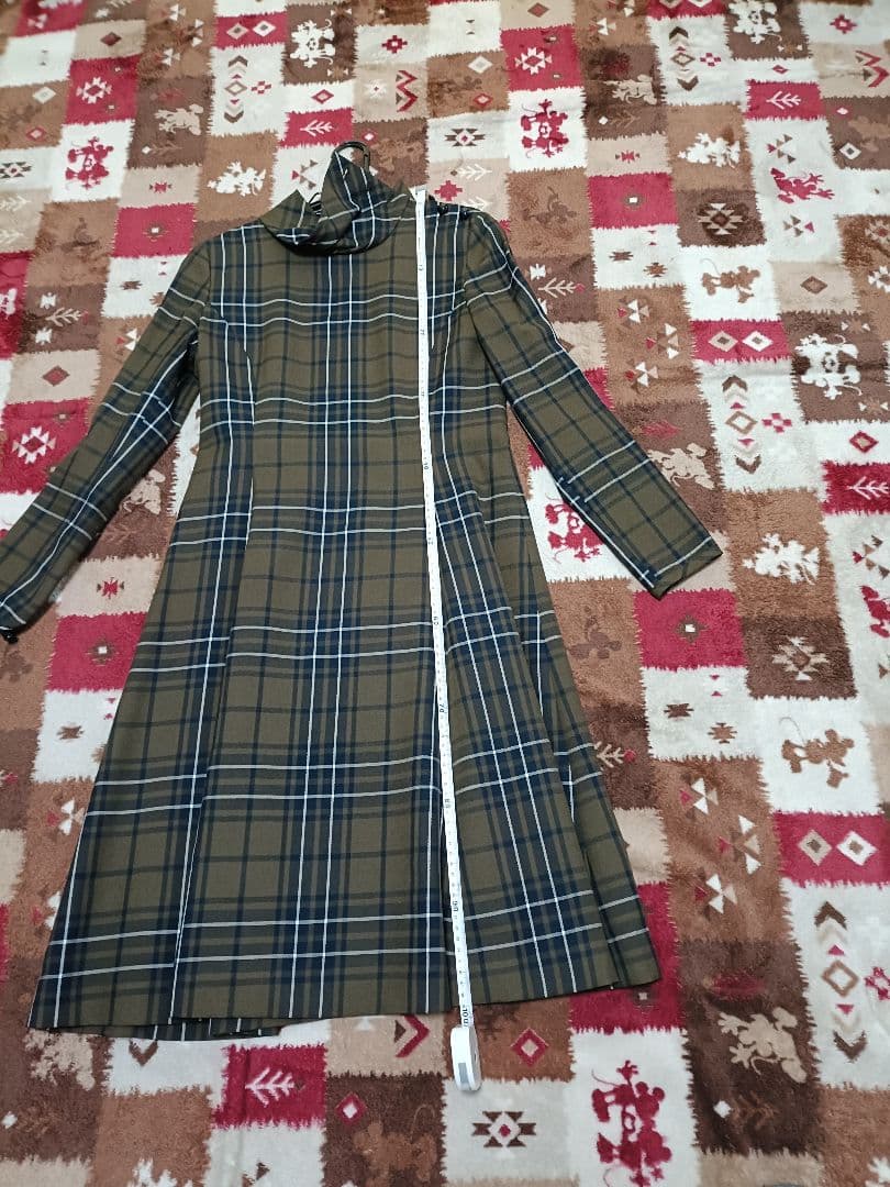 Yorklandチェック柄長袖ひざ丈ワンピース。のだめスペシャル服