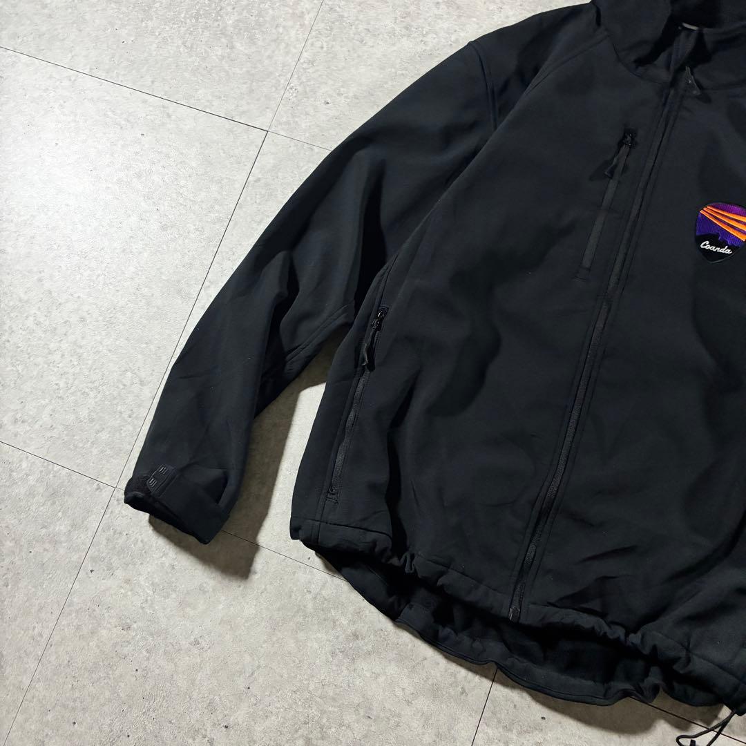 90s Russell Athletic ソフトシェルジャケットドローコード黒