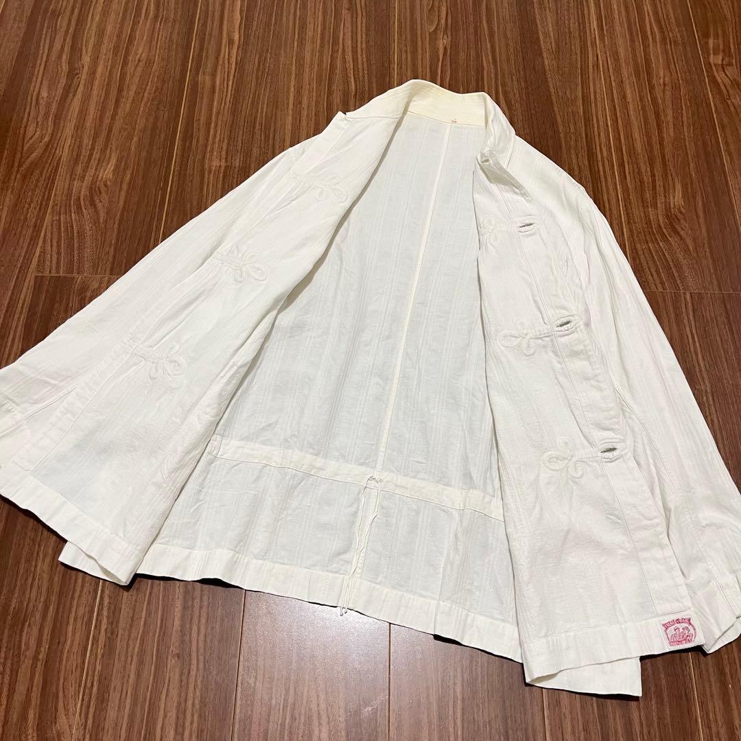 ビンテージ40sユーロ古着カバーオールXLメンズレディースokリネン白シャツ中古
