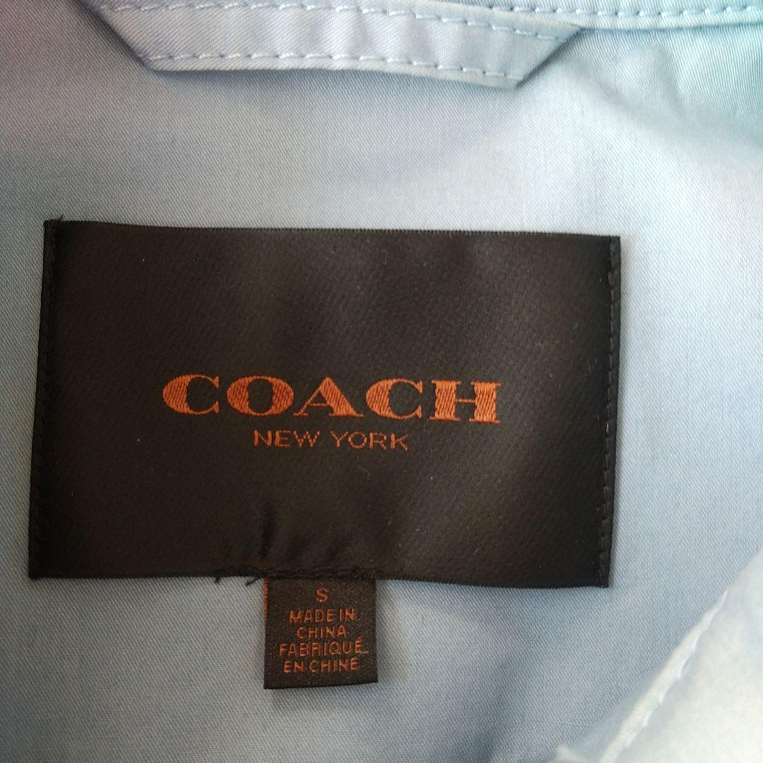 【1/14限定価格】COACH ライトブルー トレンチコート S ベルト付