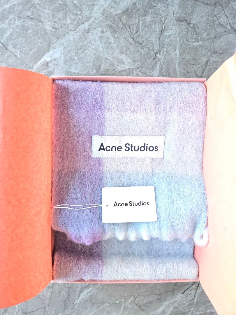 Acne Studios モヘアチェックスカーフ　マフラー