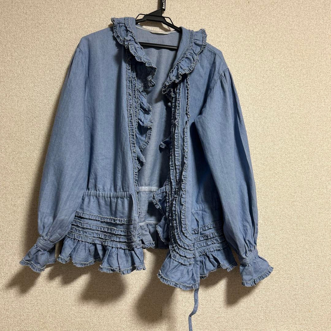 ピンクハウス　フリルオーバーブラウス