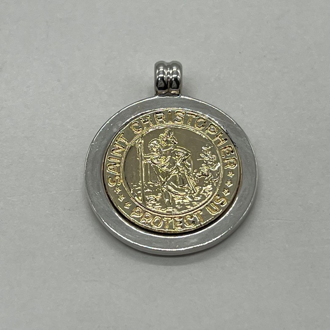 ティファニー TIFFANY セントクリストファーネックレストップ コンビ