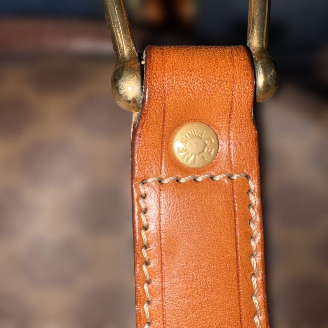 Céline ブラウンレザーボストンバッグ