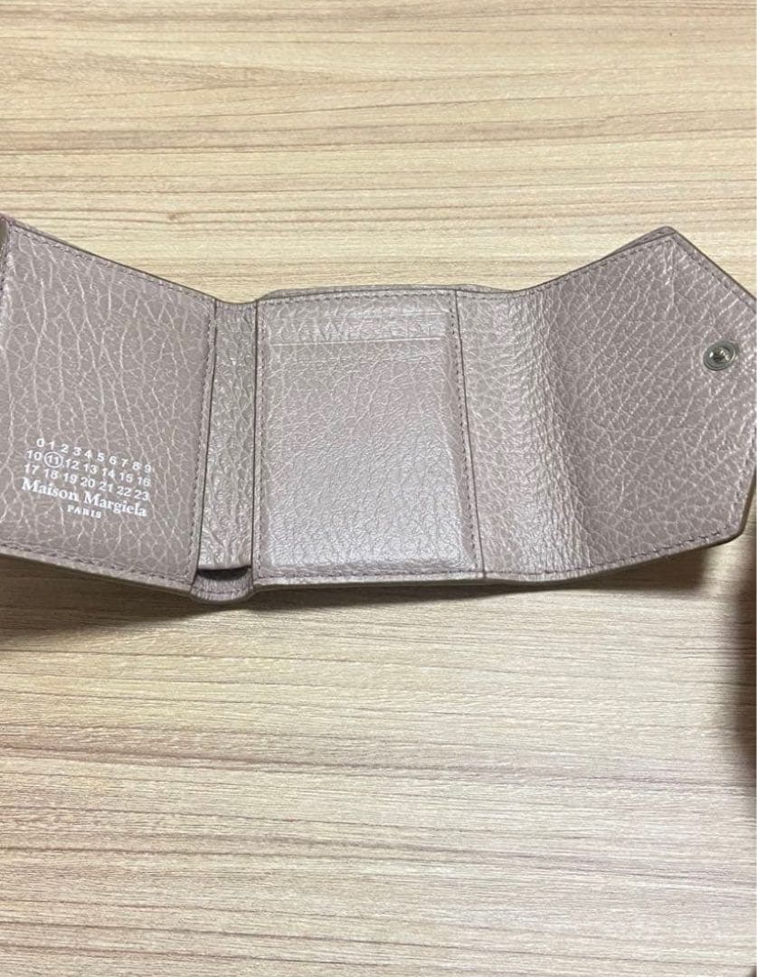 Maison Margiela ピンクベージュ　三つ折り財布