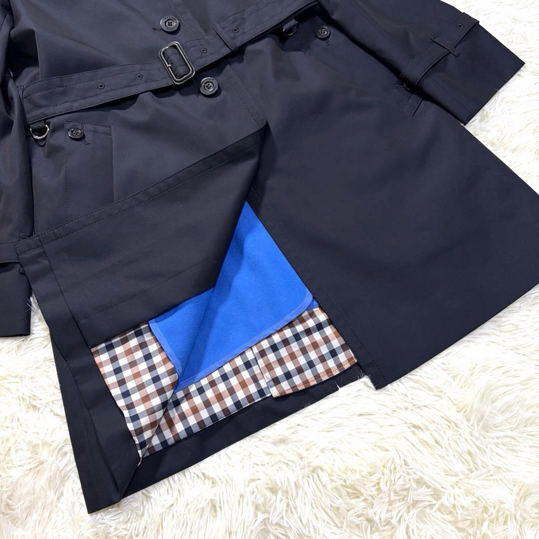 【新品】Aquascutum トレンチ ベルト ライナー 日本製 ネイビー 10