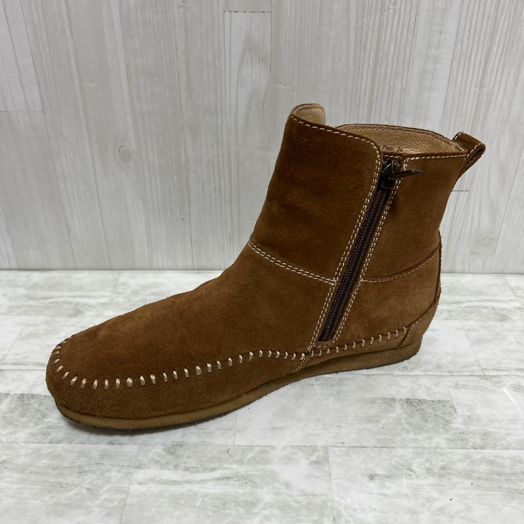 REGAL キャメル　スエード ムートンショートブーツ　24cm