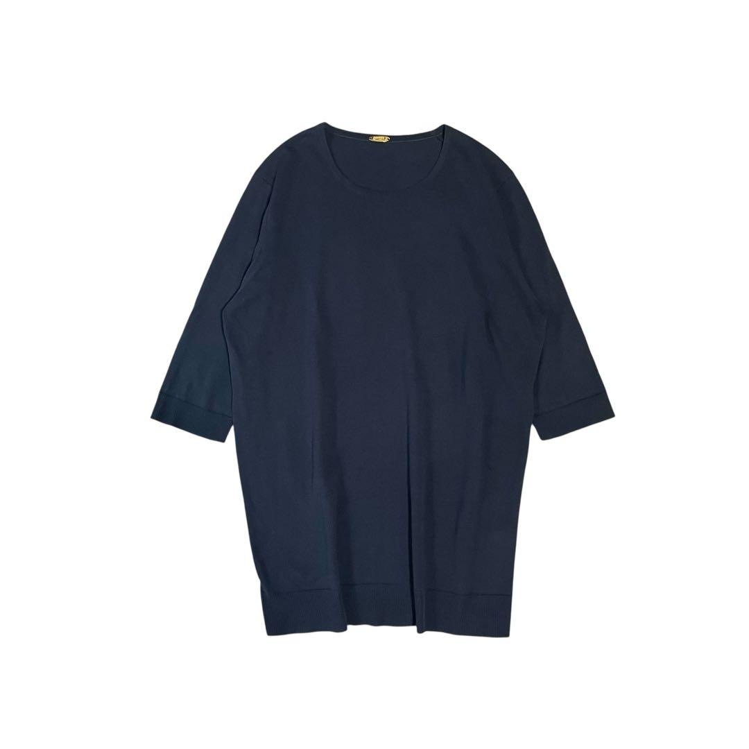 美品✨ドゥーズィエムクラス FF30 GIZA アンサンブル ニット 紺 36