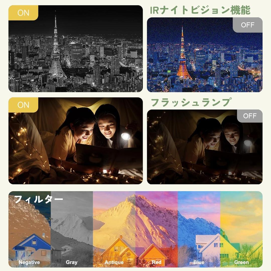 ビデオカメラ 8K動画 6400万画素 32GB SDカード付き #953