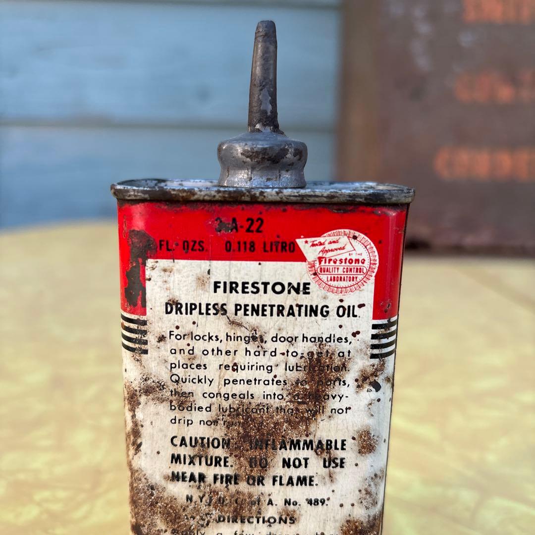 アメリカ ヴィンテージ ハンディオイラー オイル缶 Firestone