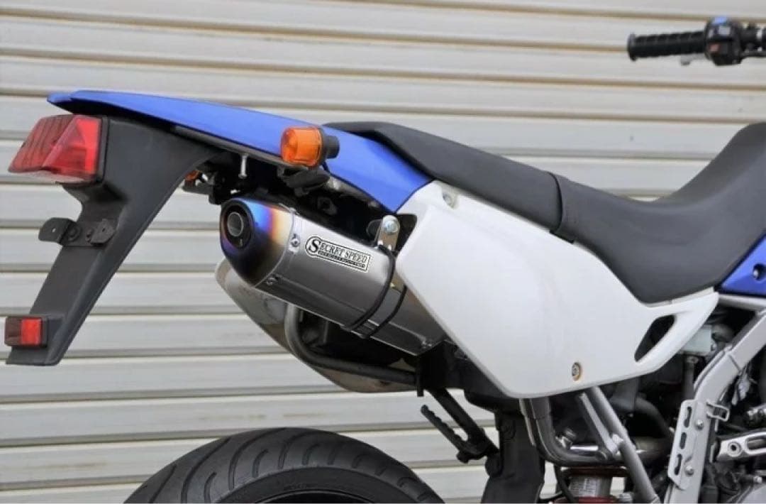 CROスリップオンマフラー異形サイレンサーブルーKLX125マフラー