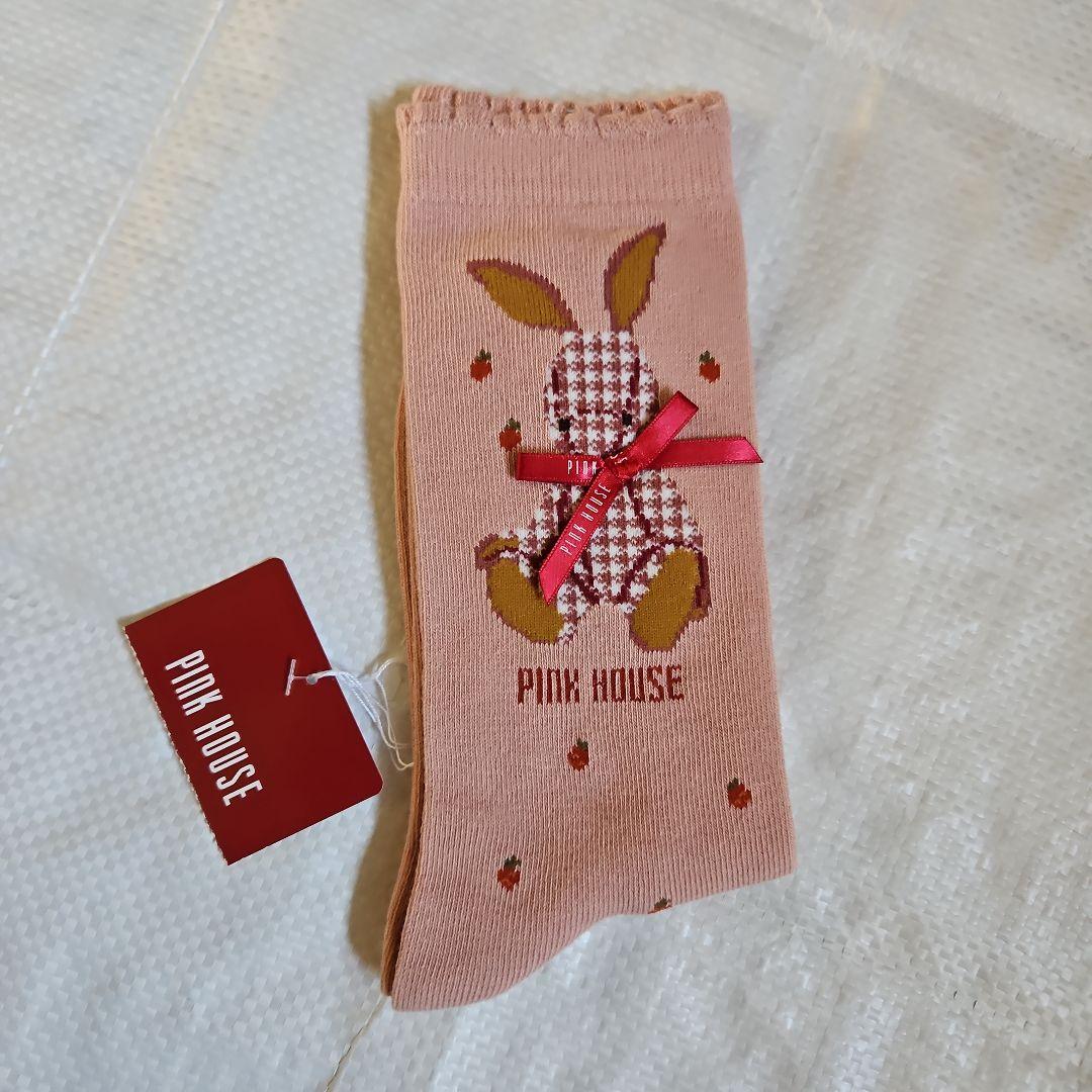 ピンクハウス 新品 くま うさぎ コサージュ ソックス セット