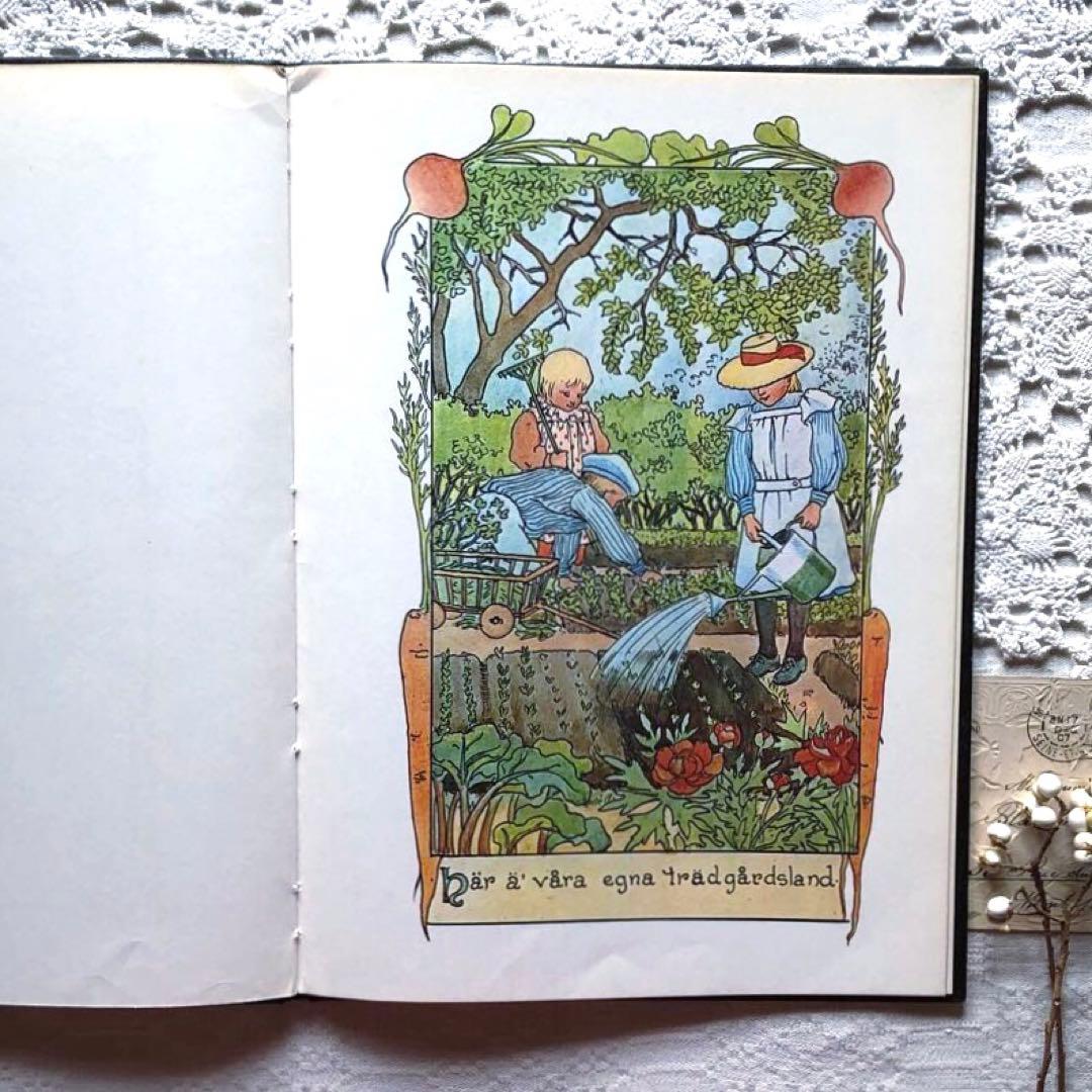 RN78 洋書古書 スウェーデン語絵本 エルサ・ベスコフの美しい挿絵♪