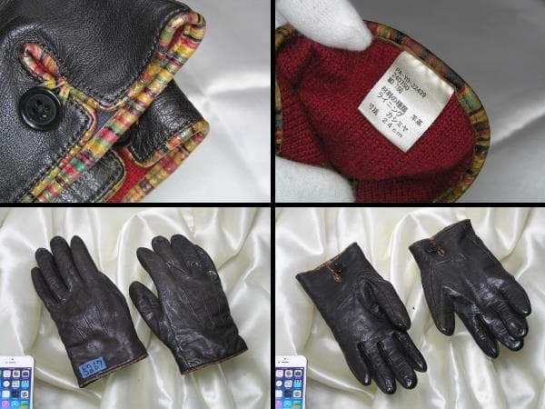 円熟した大人の手元に映えるポールスミス Paul Smithカシミヤ本革グローブ