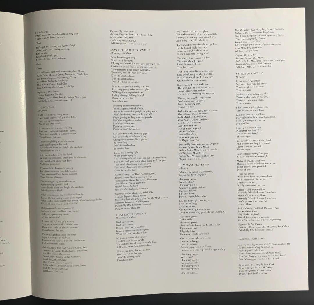 Paul McCartney / Flowers In The Dirt UK盤